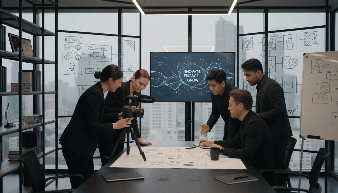 professional pitch video setup