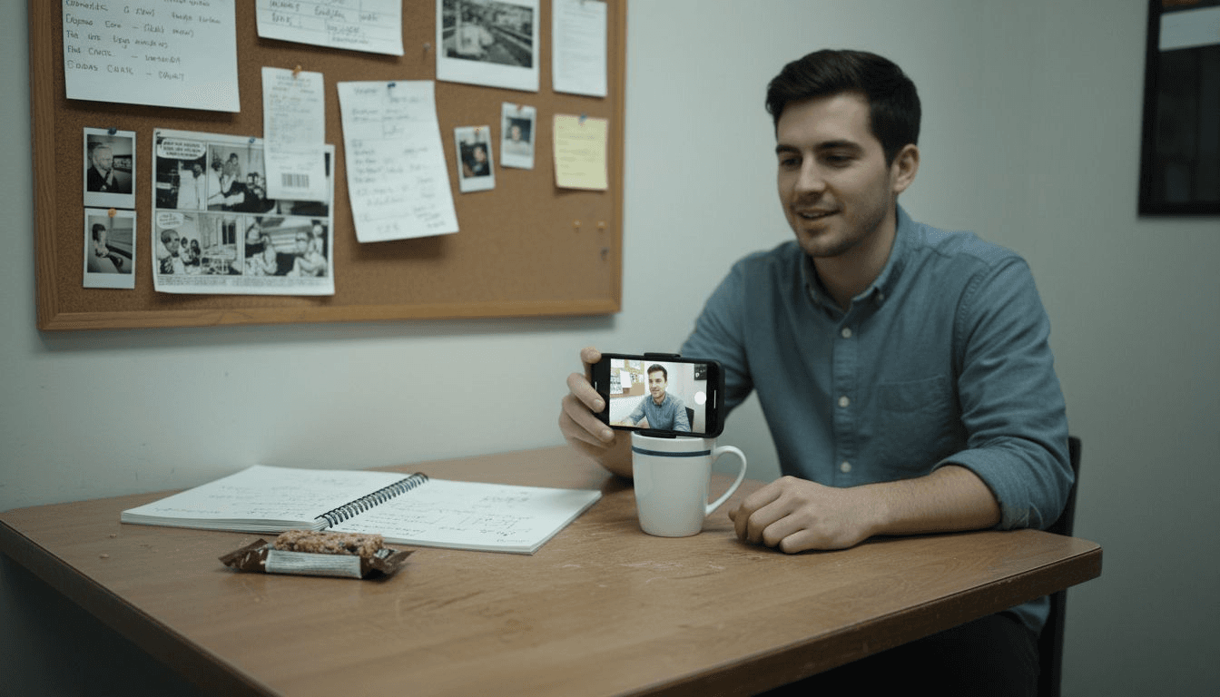 Casual video update recording scene